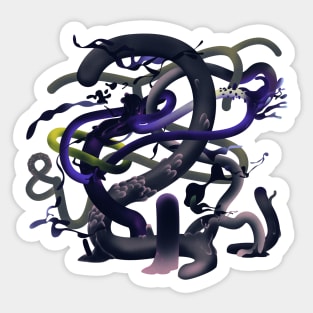 Alien flora Purple Sticker